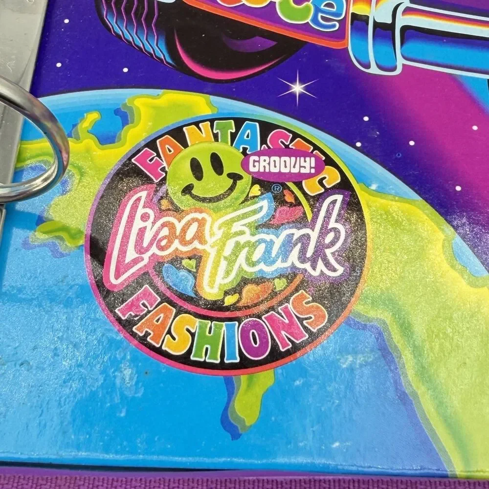Vintage Lisa Frank Zoomer & Zorbit Aliens 3 Ring Binder Trapper Keeper Zip READ